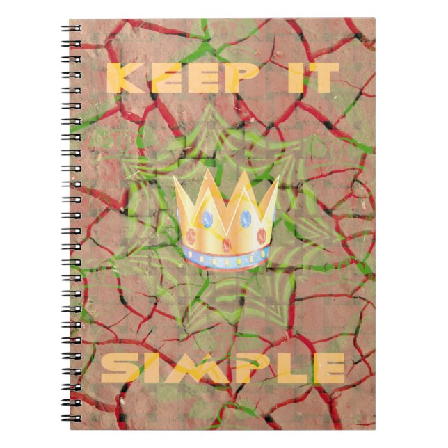 Keep It Simple: Cracked Earth Royal Clarity Art Notebook (Front)