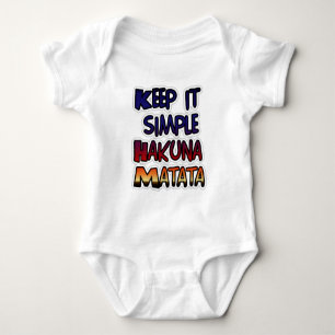 Keep It Simple Hakuna Matata Art Print Baby Bodysuit