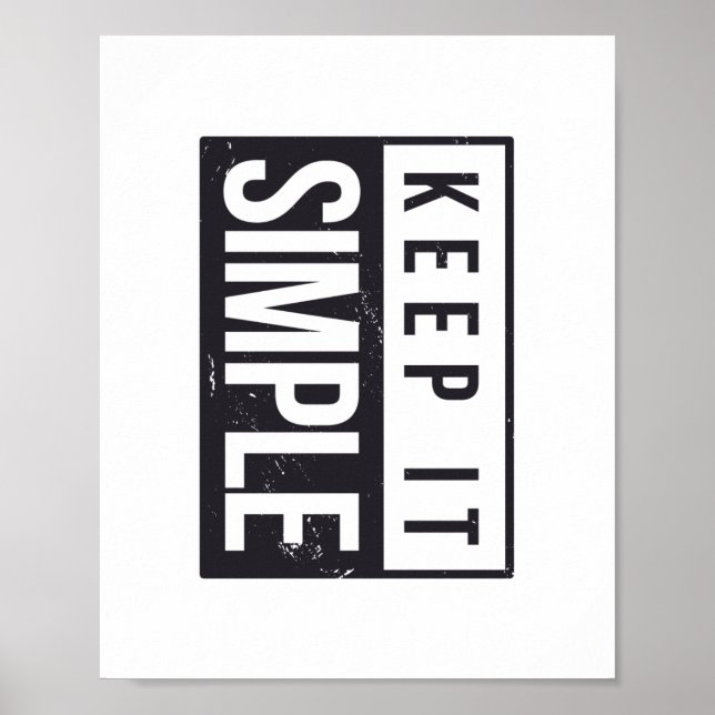 Keep It Simple Modern Motivational Quote Poster (Front)