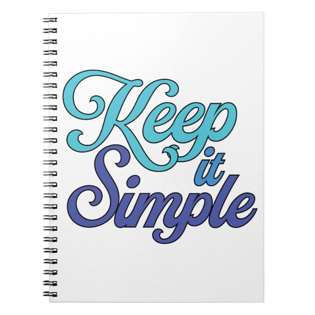 Keep It Simple Notebook (Blue) (Front)