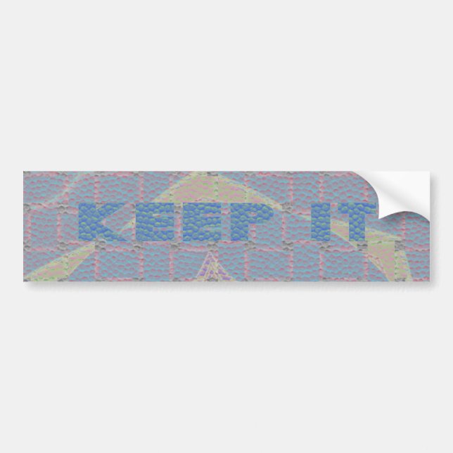 Keep It Simple: Pastel Royal Clarity Pattern Art Bumper Sticker (Front)