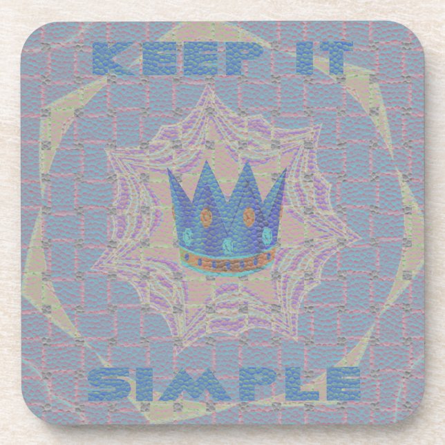 Keep It Simple: Pastel Royal Clarity Pattern Art Coaster (Front)