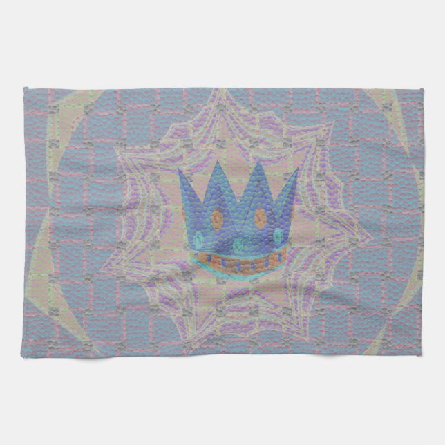 Keep It Simple: Pastel Royal Clarity Pattern Art Kitchen Towel (Horizontal)