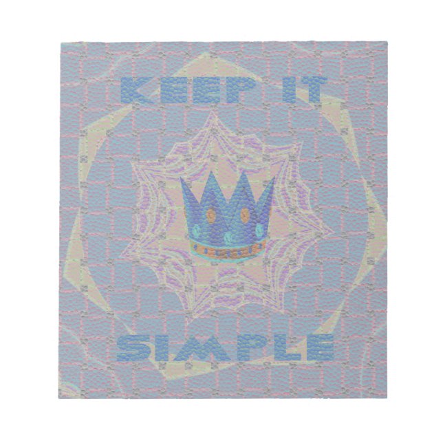 Keep It Simple: Pastel Royal Clarity Pattern Art Notepad (Front)