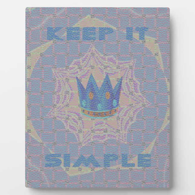 Keep It Simple: Pastel Royal Clarity Pattern Art Plaque (Front)