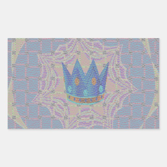 Keep It Simple: Pastel Royal Clarity Pattern Art Sticker (Front)