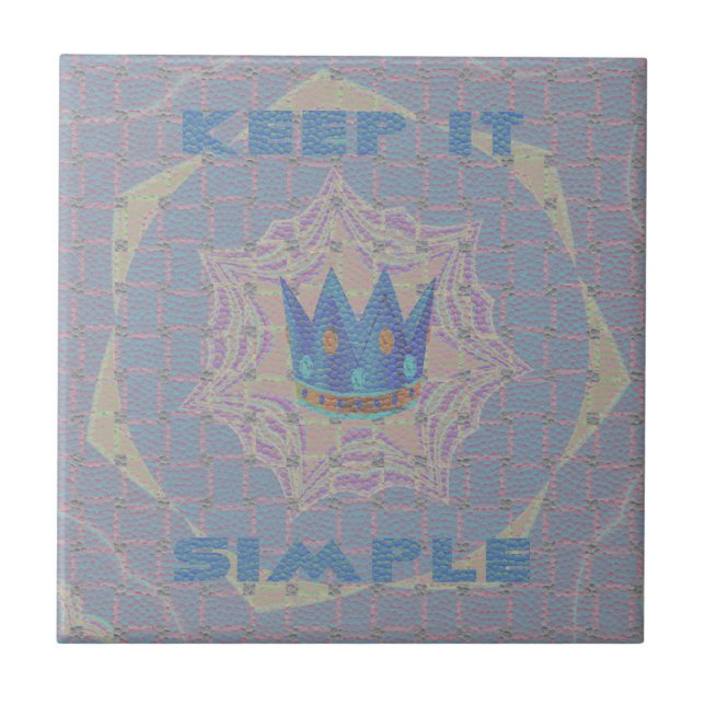 Keep It Simple: Pastel Royal Clarity Pattern Art Tile (Front)