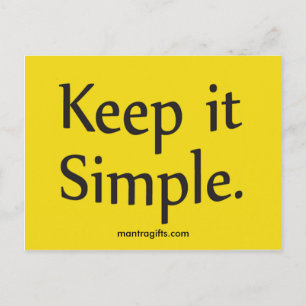 Keep it Simple Postcard