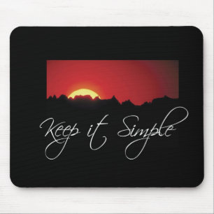 Keep it Simple Recovery, Sunrise, Black Recovery Mouse Pad