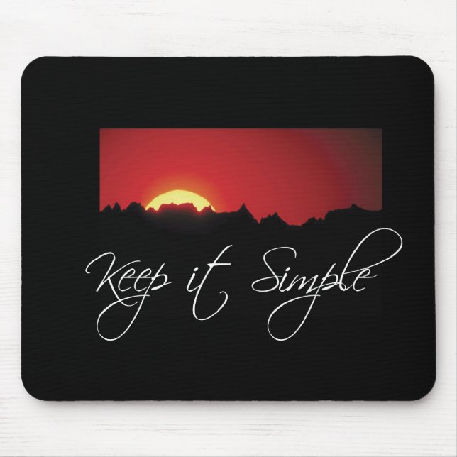 Keep it Simple Recovery, Sunrise, Black Recovery Mouse Pad (Front)
