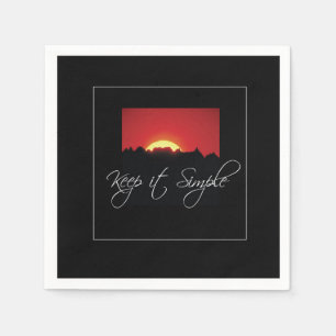 Keep it Simple Recovery, Sunrise, Black Recovery Napkin