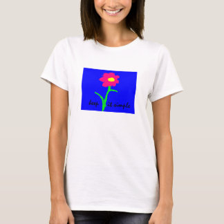 Keep it simple T-shirt with bright colours flower