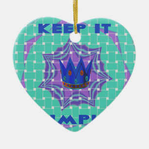 Keep It Simple: The Royal Clarity Pattern Art  Ceramic Ornament