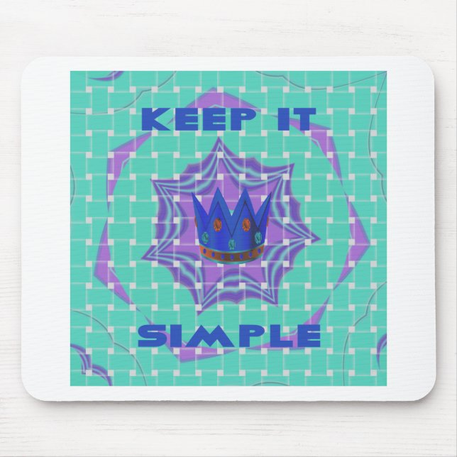 Keep It Simple: The Royal Clarity Pattern Art  Mouse Pad (Front)