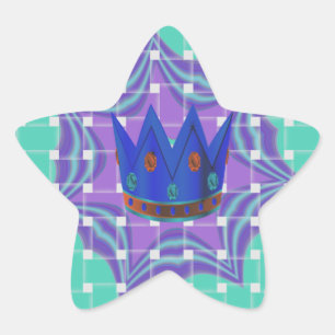 Keep It Simple: The Royal Clarity Pattern Art  Star Sticker