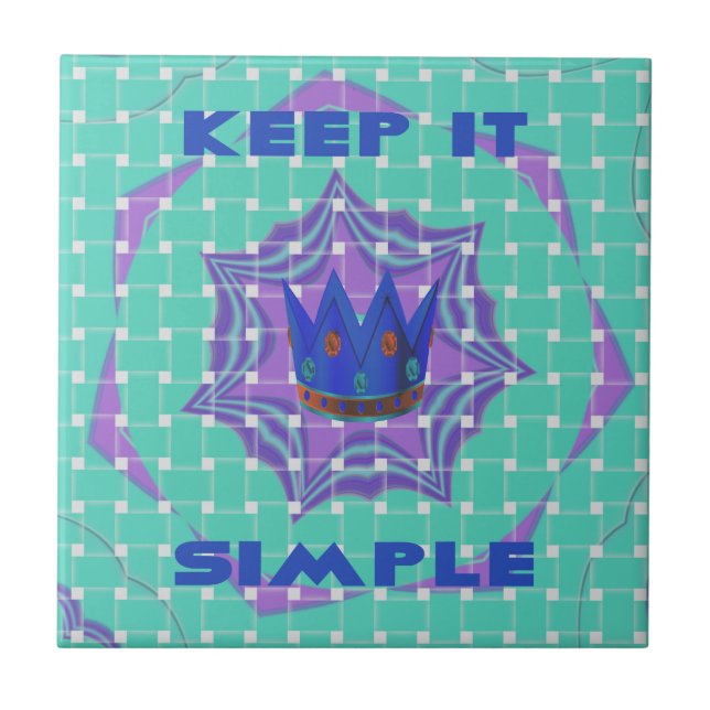 Keep It Simple: The Royal Clarity Pattern Art  Tile (Front)