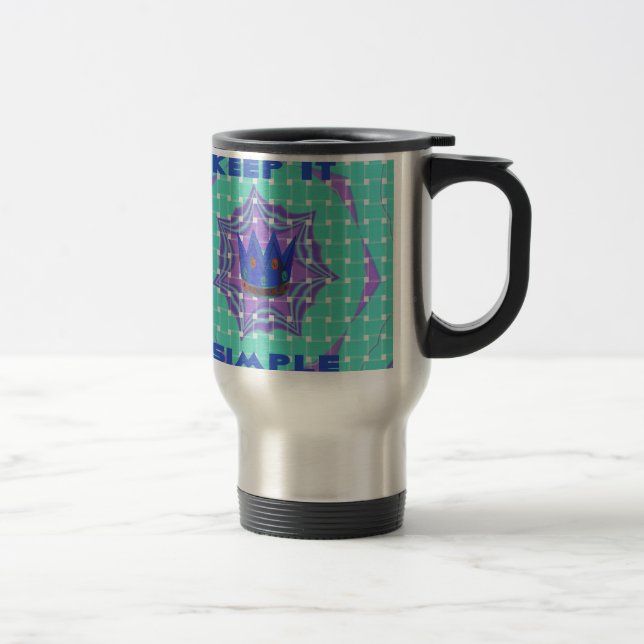 Keep It Simple: The Royal Clarity Pattern Art  Travel Mug (Right)