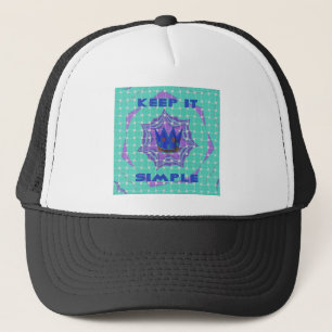 Keep It Simple: The Royal Clarity Pattern Art  Trucker Hat