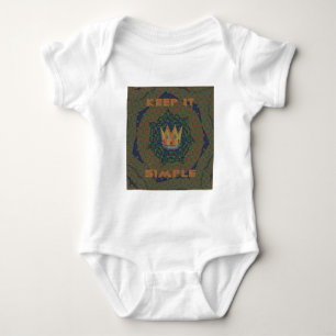 Keep It Simple: The Royal Clarity Pattern Design Baby Bodysuit