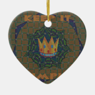 Keep It Simple: The Royal Clarity Pattern Design Ceramic Ornament