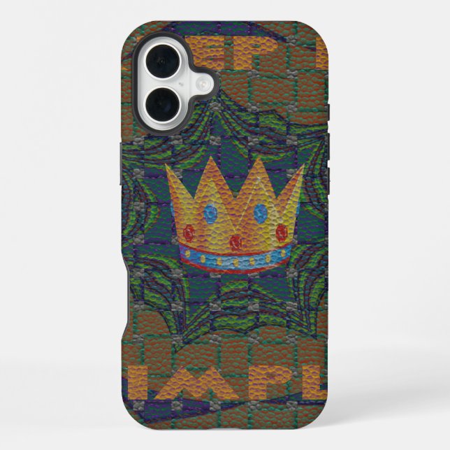 Keep It Simple: The Royal Clarity Pattern Design iPhone Case (Back)