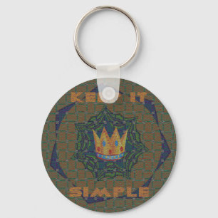 Keep It Simple: The Royal Clarity Pattern Design Keychain