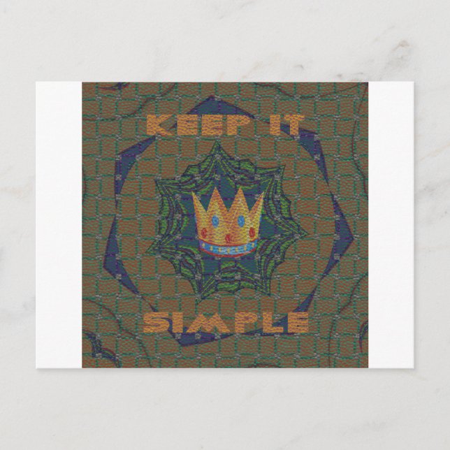 Keep It Simple: The Royal Clarity Pattern Design Postcard (Front)