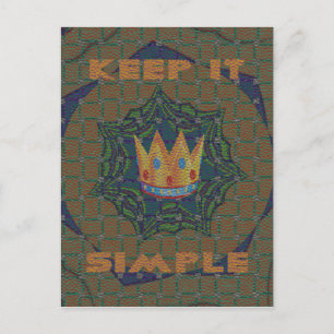 Keep It Simple: The Royal Clarity Pattern Design Postcard