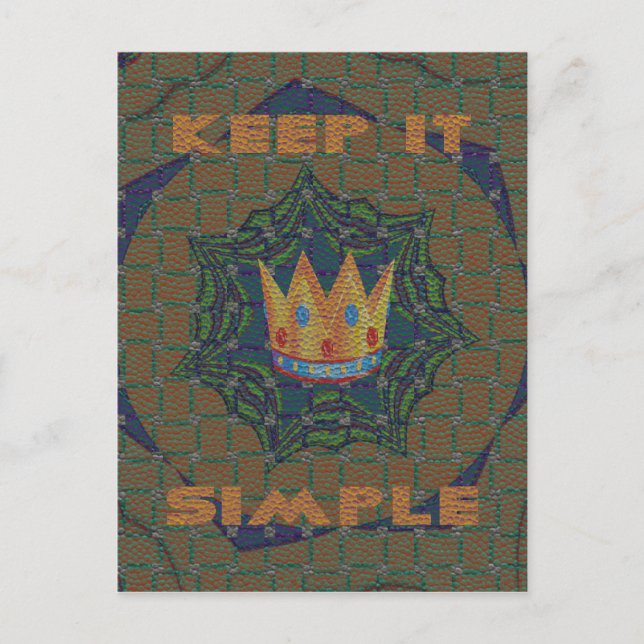 Keep It Simple: The Royal Clarity Pattern Design Postcard (Front)