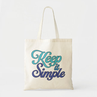 Keep It Simple Tote Bag (Blue)