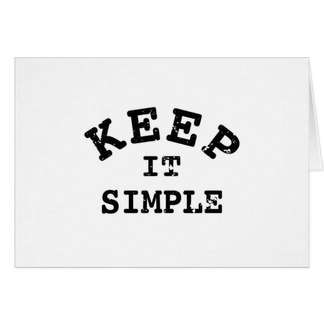 Keep It Simple Typography (Front Horizontal)