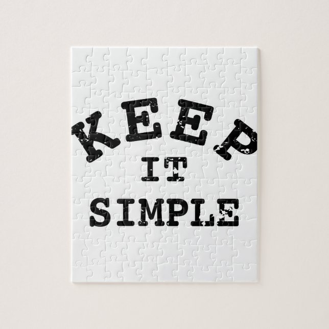 Keep It Simple Typography Jigsaw Puzzle (Vertical)