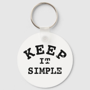 Keep It Simple Typography Keychain