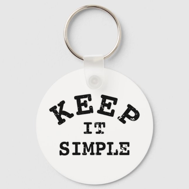 Keep It Simple Typography Keychain (Front)