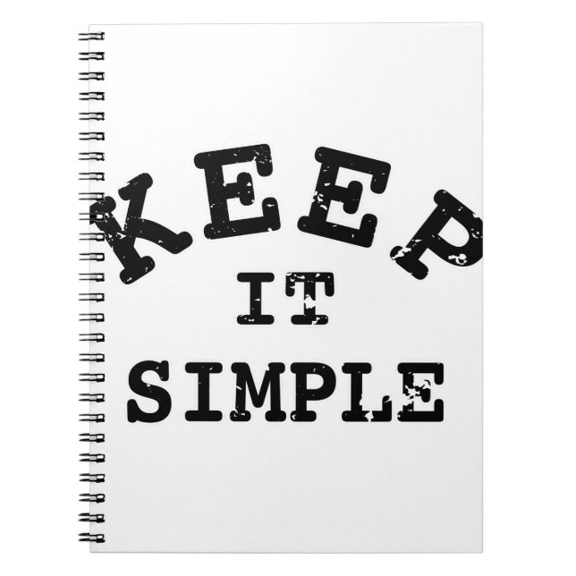 Keep It Simple Typography Notebook (Front)