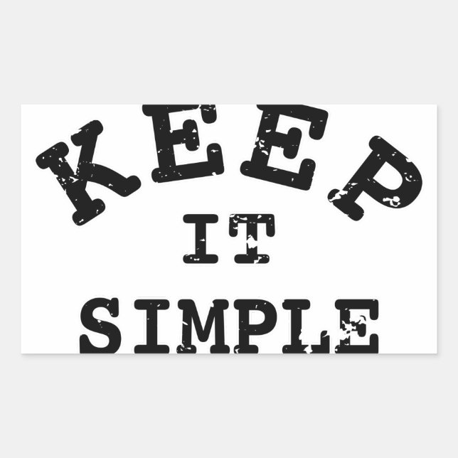 Keep It Simple Typography Sticker (Front)
