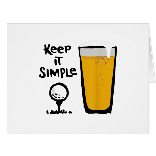 Keep It Simples Funny Golf Beer (Front Horizontal)