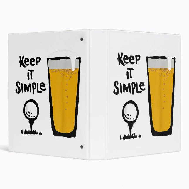 Keep It Simples Funny Golf Beer Binder (Background)