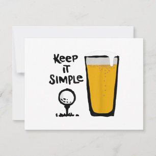 Keep It Simples Funny Golf Beer Holiday Card