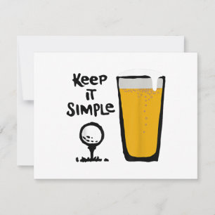 Keep It Simples Funny Golf Beer Invitation