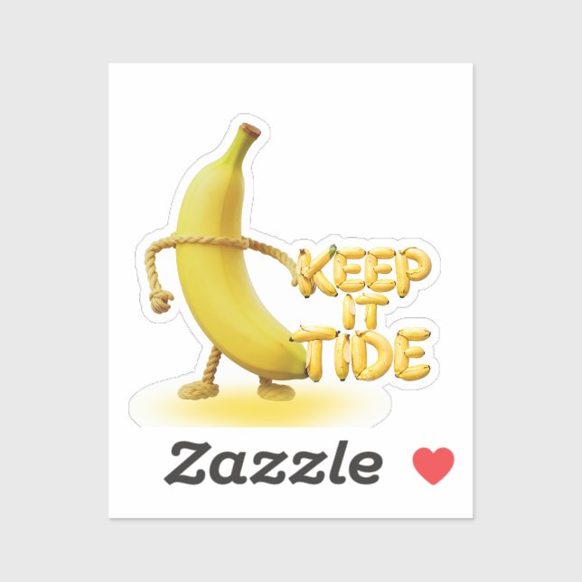Keep It Tide – Funny Banana Typography Minimalist  (Sheet)