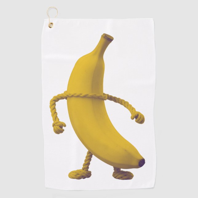 Keep It Tide – Funny Banana Typography Minimalist  Golf Towel (Front)