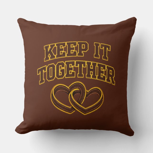Keep It Together Throw Pillow (Front)