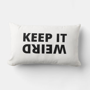 Keep it weird lumbar pillow