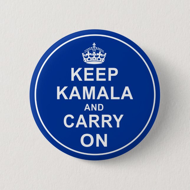 KEEP KAMALA AND CARRY ON 2 INCH ROUND BUTTON (Front)