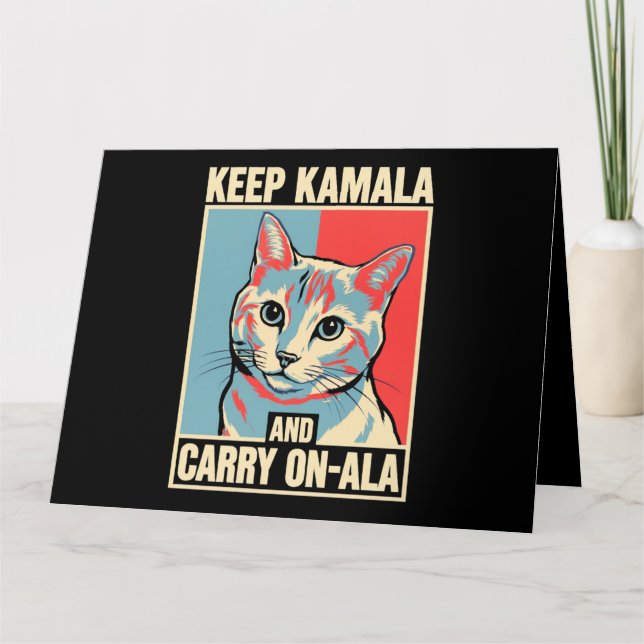 Keep Kamala and Carry On-A-La LA Kamala Harris Card (Front)