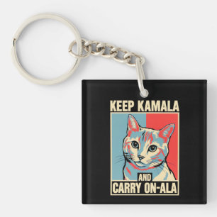 Keep Kamala and Carry On-A-La LA Kamala Harris Keychain