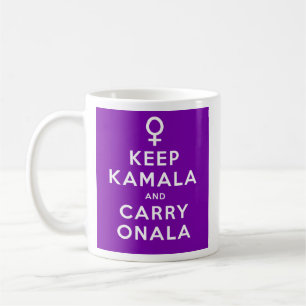 Keep Kamala and Carry Onala Purple Background Coffee Mug