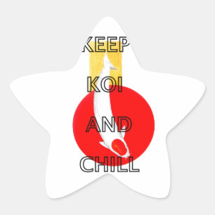 KEEP KOI AND CHILL STAR STICKER