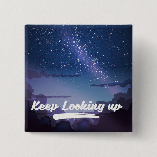 keep looking up 2 inch square button